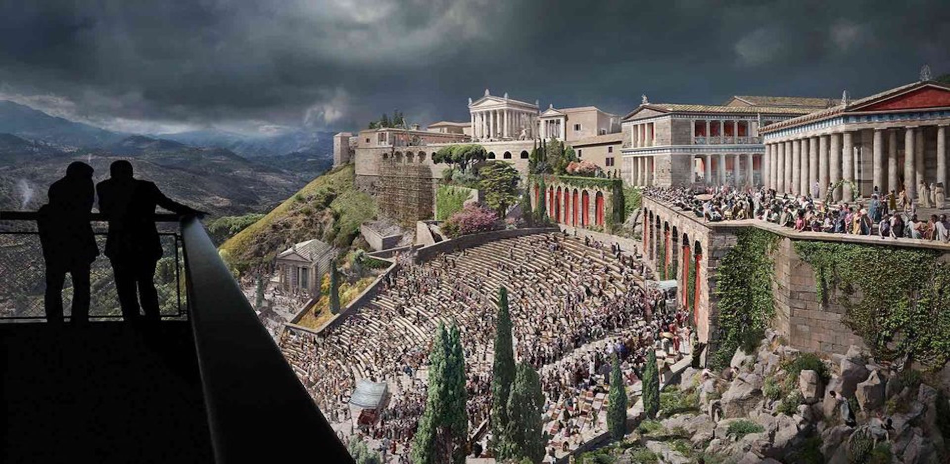 Besucherplattform im Pergamonmuseum. Das Panorama
